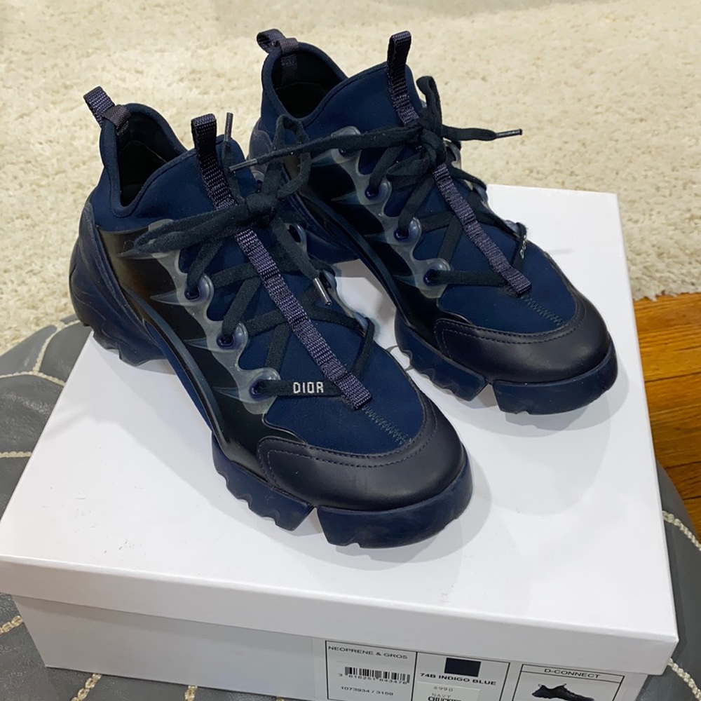 Dior D-Connect indigo blue sneakers